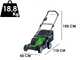 Greenworks G48LM41 48V Battery-powered Electric Lawn Mower - 41 cm - BATTERY AND BATTERY CHARGER NOT INCLUDED