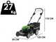 Greenworks GD48LM51SP  48V Battery-powered Self-propelled Lawn Mower - 51 cm Cutting Width