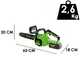 Greenworks GD24CS30 - 24V Electric Chainsaw - 30 cm Blade - WITHOUT BATTERY AND CHARGER
