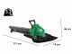 RIBIMEX PRBAT20-ASBSB Battery-powered Leaf Blower - Garden Vacuum 40 V - WITHOUT BATTERY AND CHARGER