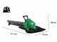 RIBIMEX PRBAT20-ASBSB Battery-powered Leaf Blower - Garden Vacuum 40 V - 2 Batteries 20 V 4Ah