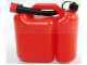 Double fuel-oil can, 5 + 2,5 lt, flexible nozzle