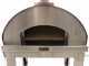 Fontana Mangiafuoco Rosso - Outdoor Wood-fired Oven with Cart