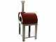 Fontana Mangiafuoco Rosso - Outdoor Wood-fired Oven with Cart