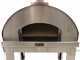 Fontana Mangiafuoco Rosso - Outdoor Wood-fired Oven with Cart