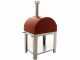 Fontana Mangiafuoco Rosso - Outdoor Wood-fired Oven with Cart