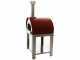 Fontana Mangiafuoco Rosso - Outdoor Wood-fired Oven with Cart