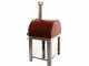 Fontana Mangiafuoco Rosso - Outdoor Wood-fired Oven with Cart