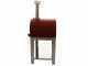 Fontana Mangiafuoco Rosso - Outdoor Wood-fired Oven with Cart