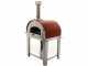 Fontana Mangiafuoco Rosso - Outdoor Wood-fired Oven with Cart