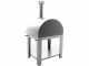 Fontana Mangiafuoco INOX - Outdoor Wood-fired Oven with Cart