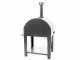 Fontana Mangiafuoco INOX - Outdoor Wood-fired Oven with Cart
