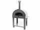 Fontana Mangiafuoco INOX - Outdoor Wood-fired Oven with Cart