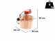 NuovaFac Cuoca Automatica - Hammered Copper Electric Polenta Pot with 9L Round Base  - 5W