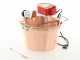NuovaFac Cuoca Automatica - Hammered Copper Electric Polenta Pot with 9L Round Base  - 5W