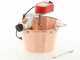 NuovaFac Cuoca Automatica - Hammered Copper Electric Polenta Pot with 9L Round Base  - 5W