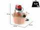 NuovaFac Cuoca Automatica - Hammered Copper Electric Polenta Pot with 9 L Flat Base - 24W