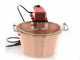 NuovaFac Cuoca Automatica - Hammered Copper Electric Polenta Pot with 4 L Flat Base - 5W