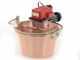 NuovaFac Cuoca Automatica - Hammered Copper Electric Polenta Pot with 4 L Flat Base - 5W