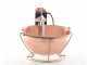 NuovaFac Cuoca Automatica - Smooth Copper Electric Polenta Pot with 6L Round Base - 24W