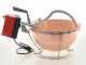 NuovaFac Cuoca Automatica - Smooth Copper Electric Polenta Pot with 6L Round Base - 24W