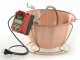 NuovaFac Cuoca Automatica - Smooth Copper Electric Polenta Pot with 9L Round Base - 24W