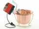 NuovaFac Cuoca Automatica -  Smooth Copper Electric Polenta Pot with 4L Round Base - 24W