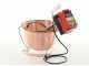 NuovaFac Cuoca Automatica -  Smooth Copper Electric Polenta Pot with 4L Round Base - 24W