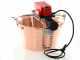 NuovaFac Cuoca Automatica - Hammered Copper Electric Induction Pot for Polenta, 4 L Flat Base - 5W