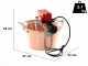 NuovaFac Cuoca Automatica - Hammered Copper Electric Induction Pot for Polenta, 4 L Flat Base - 5W