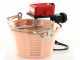 NuovaFac Cuoca Automatica - Hammered Copper Electric Induction Pot for Polenta, 4 L Flat Base - 5W