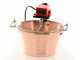 NuovaFac Cuoca Automatica - Hammered Copper Electric Induction Pot for Polenta, 4 L Flat Base - 5W