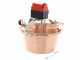 NuovaFac Cuoca Automatica - Hammered Copper Electric Pot for Polenta with Flat Base 14 L - 30W
