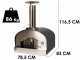 Seven Italy Persefone Antracite - Wood-fired Oven