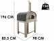 Seven Italy Eros Antracite - Outdoor Wood-fired Oven with Cart