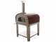 Seven Italy Ade Rosso - Outdoor Wood-fired Oven with Cart