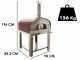 Seven Italy Ade Rosso - Outdoor Wood-fired Oven with Cart