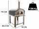 Seven Italy Ade Antracite - Outdoor Wood-fired Oven with Cart