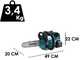 Makita UC002GZ - Battery-powered Electric Chainsaw - 25 cm Blade - WITHOUT BATTERY AND CHARGER