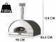 Fontana Mangiafuoco Antracite - Wood-fired Oven 