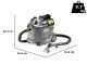 Karcher Pro Tessili Puzzi 8/1 - Surface cleaner - carpet cleaner - 1200W