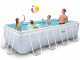 Intex Prisma Frame Chevron 26780NP - Above-Ground Pool + 45 W Filter Pump and Ladder