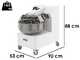 AgriEuro Top-Line IMF25 - Heavy-Duty Fork Dough Mixer - Single-Phase
