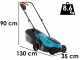 Gardena PowerMaX 30/18V P4A Battery-powered Electric Lawn Mower - 30 cm - BATTERY AND BATTERY CHARGER NOT INCLUDED