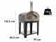 Rossofuoco Nonna Luisa Nero - Outdoor Wood-Fired Oven with Cart