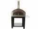 Rossofuoco Nonna Luisa Nero - Outdoor Wood-Fired Oven with Cart