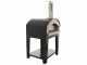 Rossofuoco Nonna Luisa Nero - Outdoor Wood-Fired Oven with Cart