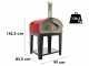Rossofuoco Nonna Luisa Rosso - Outdoor Wood-Fired Oven with Cart 