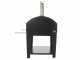 Rossofuoco Campagnolo Nero - Outdoor Wood-Fired Oven with Cart