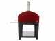 Rossofuoco Campagnolo Rosso - Outdoor Wood-Fired Oven with Cart 